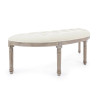 BANCO CURVO MADERA ABEDUL NATURAL CAPITONEADO