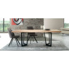MESA COMEDOR RECTANGULAR BORDE IRREGULAR MADERA MACISA