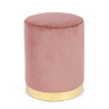 POUF REDONDO ROSA ANTIK BASE DORADA