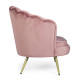 SOFA 2 PLAZAS TIPO OSTRA TERCIOPELO ROSA ANTIK