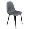 SILLA TAPIZADA PATAS METAL NEGRAS