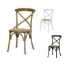 SILLA VINTAGE DE ESTRUCTURA EN MADERA DE ABEDUL Y ASIENTO RATTAN