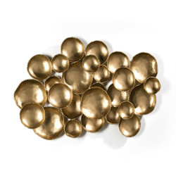 ESCULTURA 121X10X70 METAL DORADO