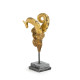 FIGURA 31X16X49 METAL NEGRORESINA GRISDORADO