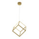 LAMPARA DE TECHO 52X42X52 METAL DORADO