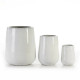 MACETEROS SET3 54X54X65 GRES BLANCO