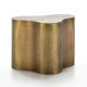 MESA AUXILIAR 65X45X51 MARMOL BLANCOMETAL DORADO