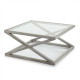 MESA DE CENTRO 90X90X45 CRISTALMADERA GRIS VELADO