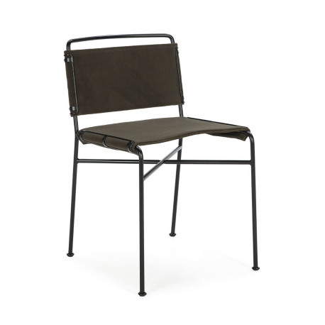 SILLA 50X60X87 METAL NEGROTERCIOPELO VERDE