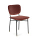 SILLA 54X48X84 METAL NEGROTERCIOPELO ROJO