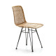 SILLA 55X43X84 METAL NEGROMIMBRE NATURAL