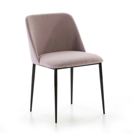 SILLA 56X52X77 METAL NEGROTELA HE512-12 ROSA