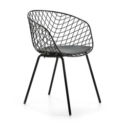 SILLA 57X50X79 METAL NEGRO CCOJIN NEGRO