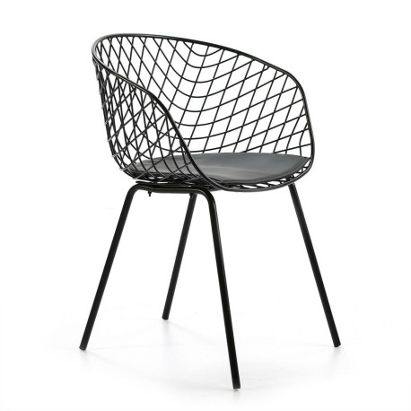 SILLA 57X50X79 METAL NEGRO CCOJIN NEGRO