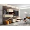 MUEBLE TV 1 PTA 2 PTAS ABATIBLES Y CAJON PATAS METALICAS