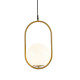 LAMPARA DE TECHO 24x20x42 CRISTAL BLANCO/METAL DORADO