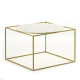 MESA AUXILIAR 60x60x40 METAL DORADO/MARMOL BLANCO