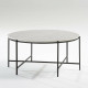 MESA DE CENTRO 86x86x41 METAL NEGRO/MARMOL BLANCO