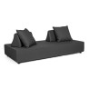 SOFA 3 PLAZAS EXTERIOR GRIS ESTRUCTURA DE ALUMINIO DESENFUNDABLE