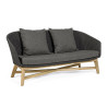 SOFA 2 PLAZAS CON COJINES TEJIDA CON ELEFIN Y DESNFUNDABLE