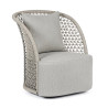SILLON EXTERIOR GIRATORIO TEJIDO CUERDA DE POLIPROPILENO COJINES CONTRA LIQUIDOS
