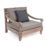 SILLON CON BRAZOS DE TECA CON COJINES DESENFUNDABLES