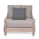 SILLON CON BRAZOS DE TECA CON COJINES DE