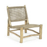SILLON ESTRUCTURA MADERA DE TECA ENTRAMADO FIBRA SINTETICA