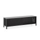 MUEBLE TV 160x42x48 MADERA NEGRO/RATAN NEGRO