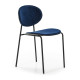 SILLA 42x51x78 METAL NEGRO/ABS NEGRO/TERCIOPELO 7033-09 AZUL OSCURO