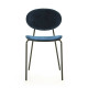 SILLA 42x51x78 METAL NEGRO/ABS NEGRO/TERCIOPELO 7033-09 AZUL OSCURO