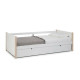 CAMA NIDO COLCHON 90X190 DM PINO BLANCO/NATURAL