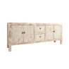VICAL HOME / BUFFET LAVIK EN COLOR BLANCO/NATURAL DECAPADO DE ESTILO VINTAGE