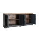 BUFFET RECTANGULAR SUZARA EN COLOR AZUL/NATURAL DE ESTILO PROVENZAL