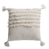 VICAL HOME / COJIN ZAHARA EN COLOR BLANCO DE ESTILO PROVENZAL