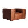 VICAL HOME / SILLON KURZA EN COLOR MARRON DE ESTILO VINTAGE