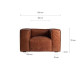 SILLON KURZA EN COLOR MARRON DE ESTILO VINTAGE