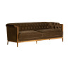 VICAL HOME / SOFA CAPITONE VELBURG EN COLOR VERDE DE ESTILO COLONIAL