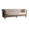 VICAL HOME / SOFA GORE EN COLOR BEIGE DE ESTILO VINTAGE