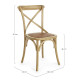 SILLA MADERA NATURAL ESTRUCTURA MADERA OLMO ASIENTO TAPIZADO RATAN