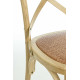 SILLA MADERA NATURAL ESTRUCTURA MADERA OLMO ASIENTO TAPIZADO RATAN