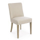 SILLA TAPIZADA LINO BEIGE ESTRUCTURA MADERA ROBLE