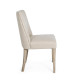 SILLA TAPIZADA LINO BEIGE ESTRUCTURA MADERA ROBLE