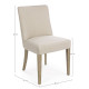 SILLA TAPIZADA LINO BEIGE ESTRUCTURA MADERA ROBLE