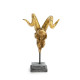 FIGURA 31X16X49 METAL NEGRORESINA GRISDORADO