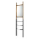 ESPEJO-ESCALERA 43x3x184 CRISTAL/METAL NEGRO/MADERA NATURAL