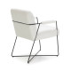 SILLON 56X70X86 METAL NEGROLANA SINTETICO BLANCO