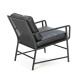 SILLON 63X95X79 METAL GRIS OSCUROPOLIPIEL NEGRO