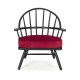 SILLON 73X71X77 MADERA NEGROTELA ROJO