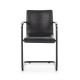 SILLON 50X50X84 METAL NEGROPOLIPIEL NEGRO